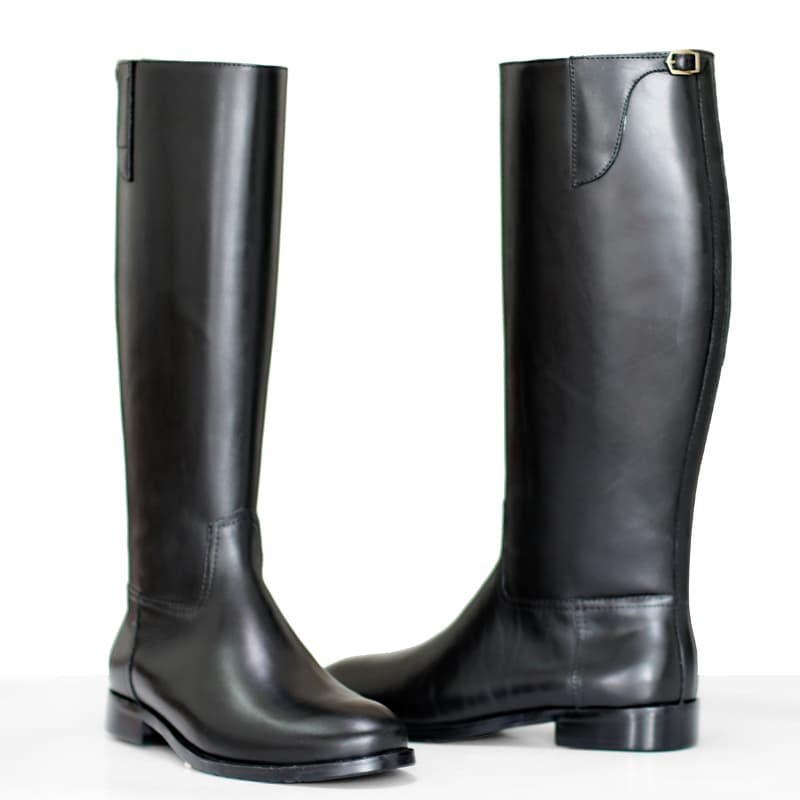 Bottes équitation cuir mollet large
