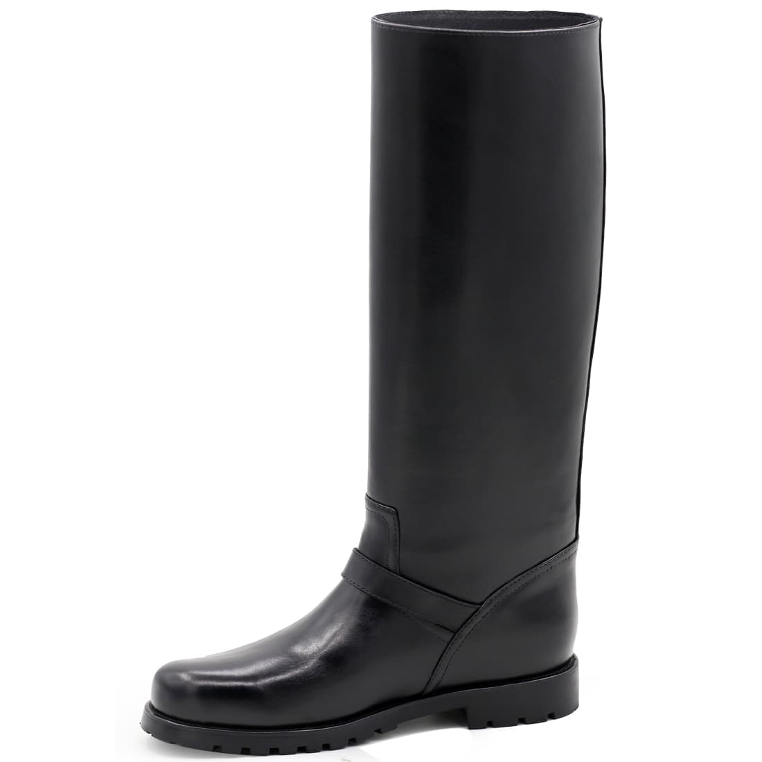 Botte cavalière sur-mesure cuir, sans zip