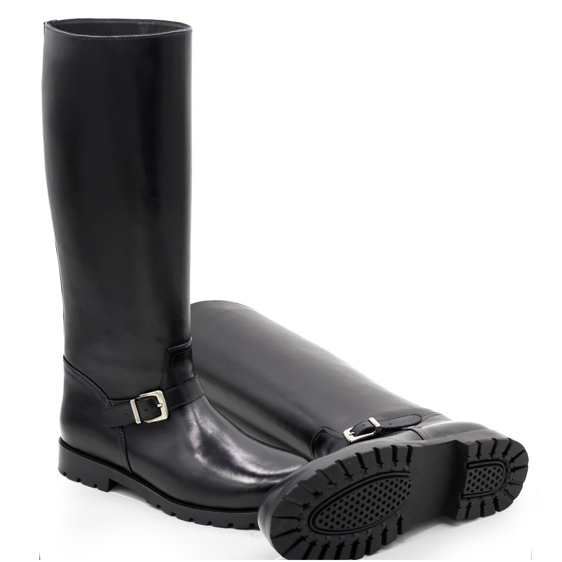 Botte cavalière sur-mesure cuir, sans zip