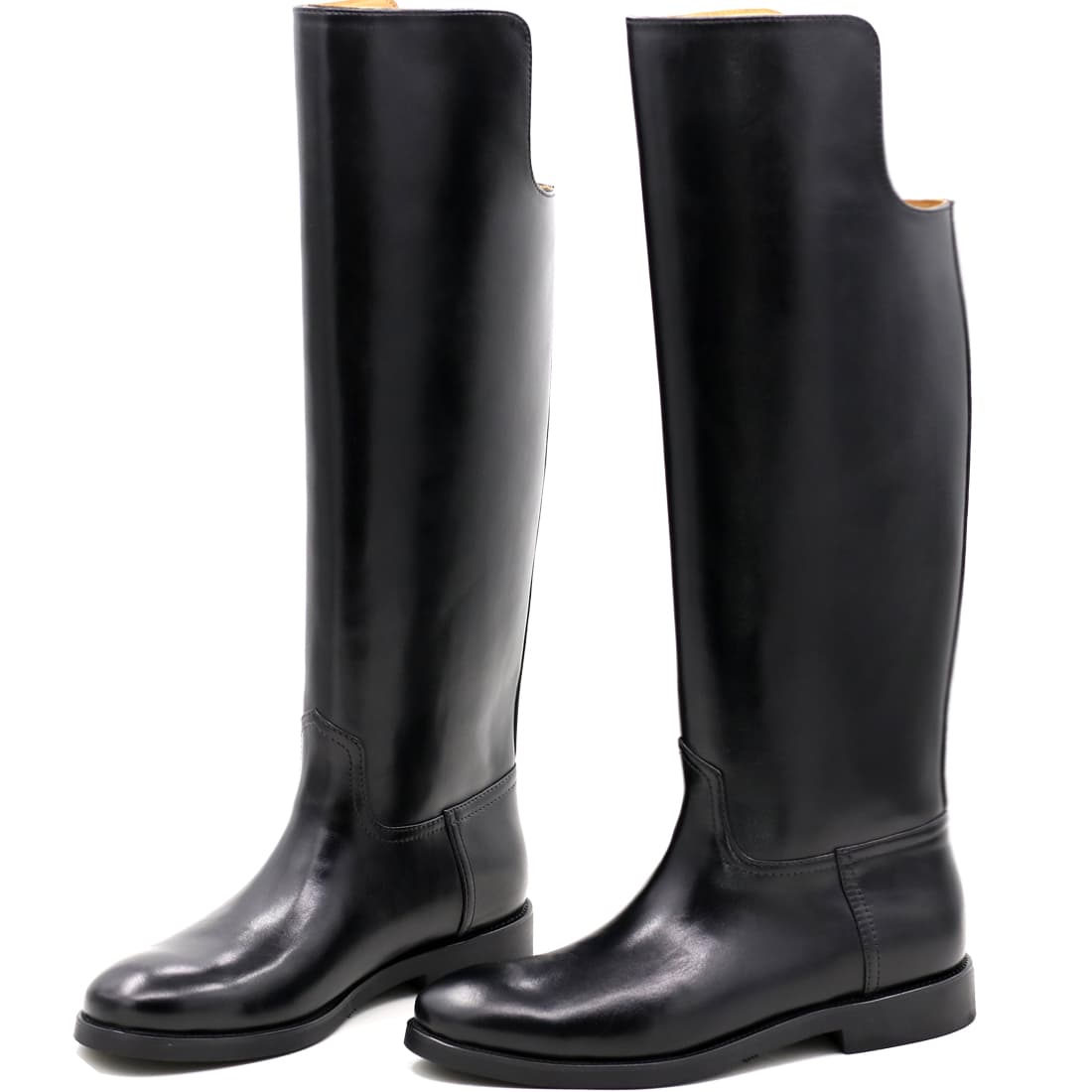 Botte cavalière sur-mesure cuir, sans zip