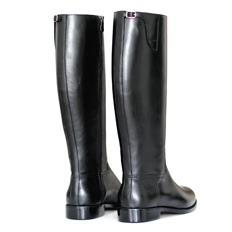 Botte cavalière sur-mesure cuir, zip intérieur