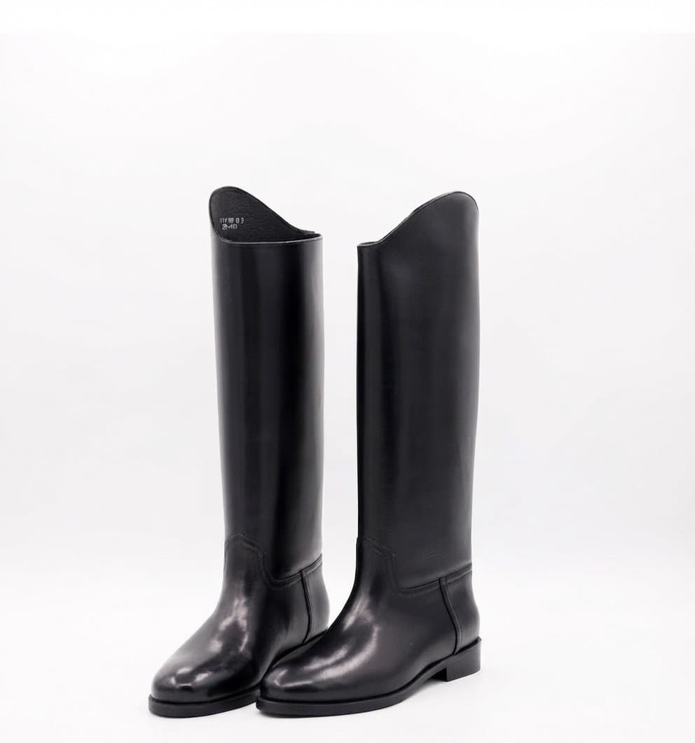 Botte cavalière sur-mesure cuir, sans zip