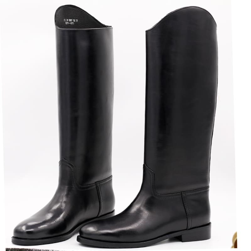Botte cavalière sur-mesure cuir, sans zip