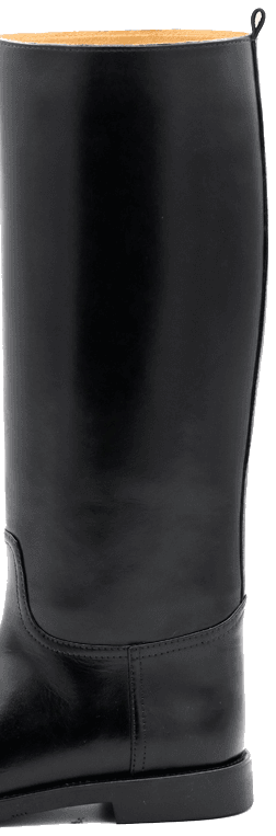 Bottes cuir mollet large à tirette