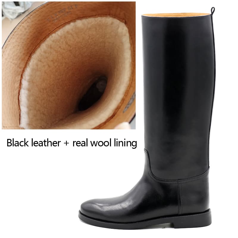 Botte cavalière sur-mesure cuir, sans zip