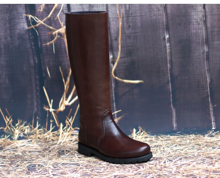Botte cavalière sur-mesure cuir, sans zip