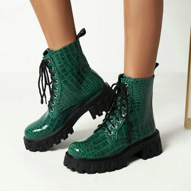 bottes crocodile femme