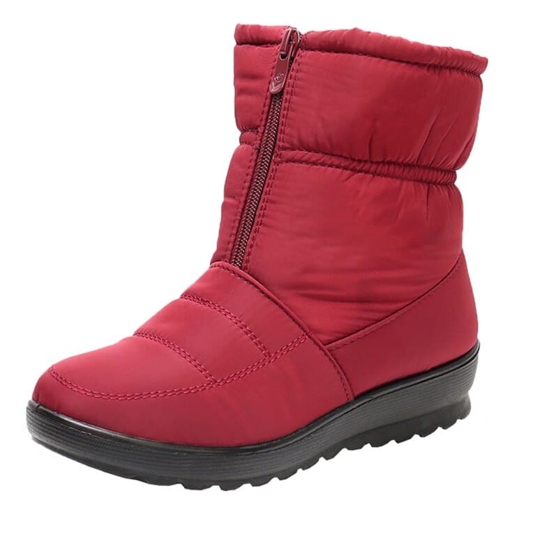 Bottes de ski rouge imperméable femme