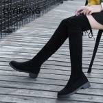 Bottes cuissardes noires hautes pour femme