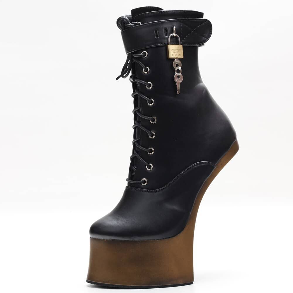 Bottes plateforme sans talon pour femme