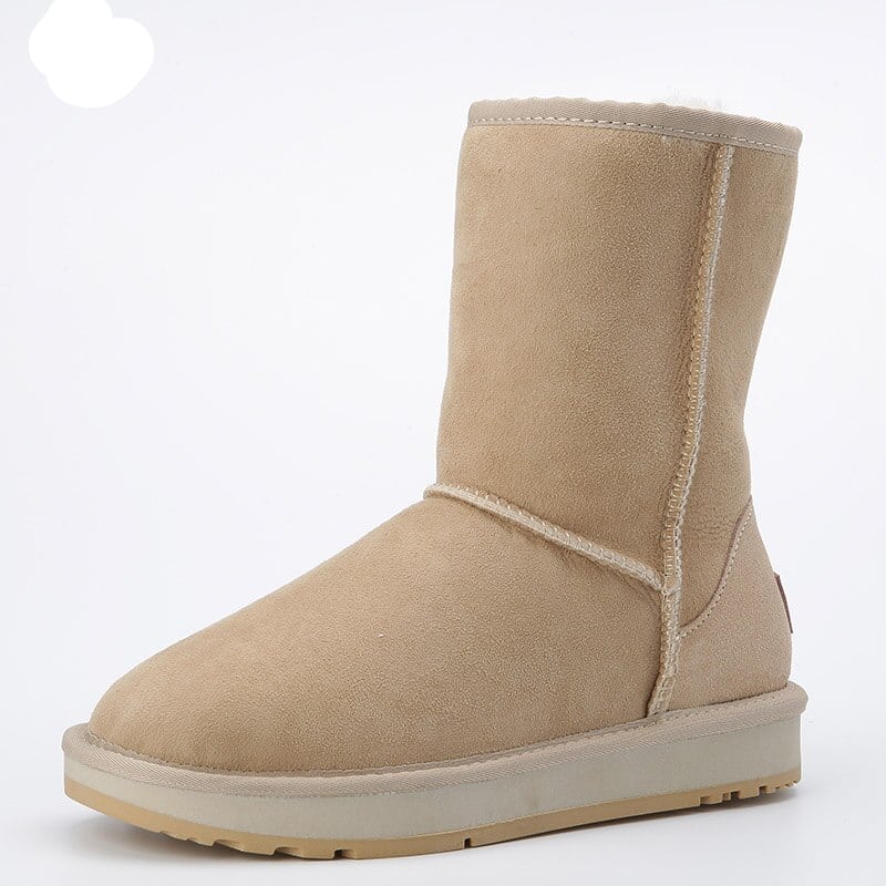 Bottes chaudes d'hiver en daim - Beige