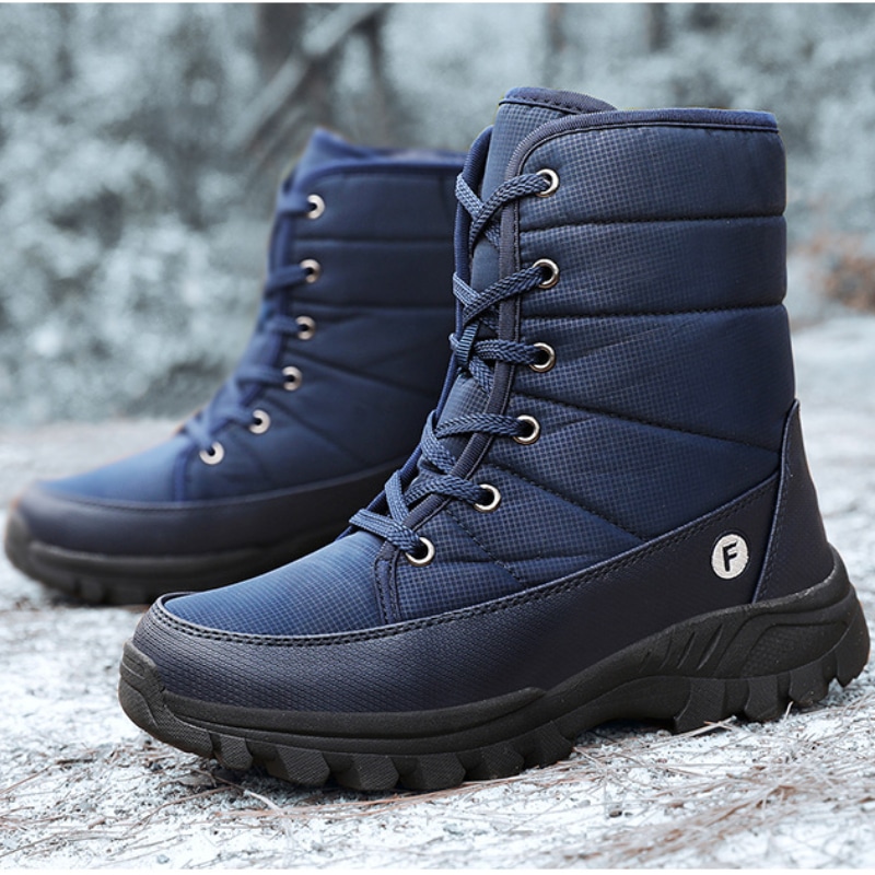 Bottes de marche molletonnées pour homme