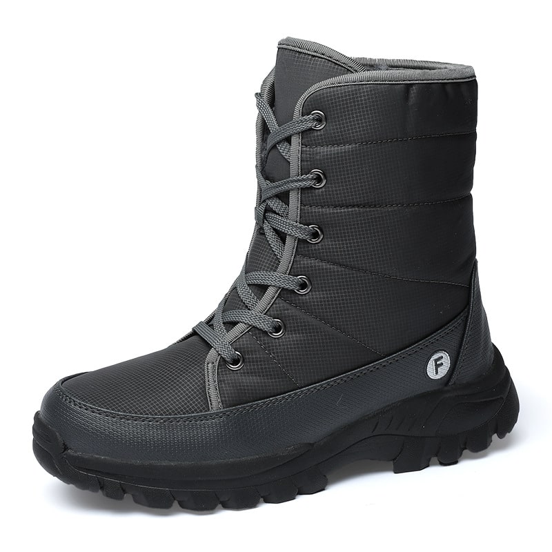 Bottes de marche molletonnées pour homme - Gris