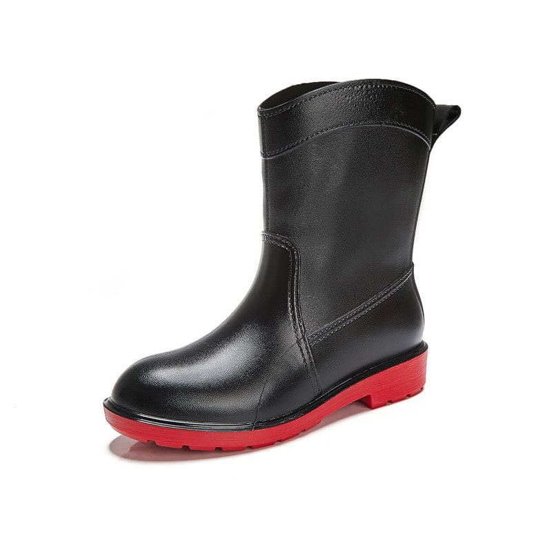Bottes de jardin en caoutchouc imperméable pour femmes - Rouge
