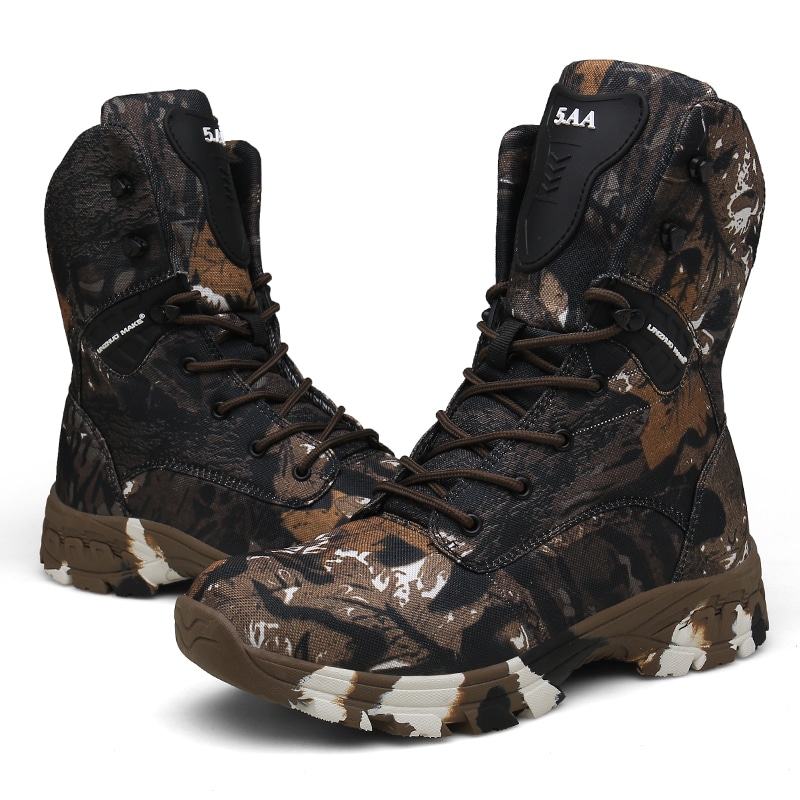Bottes de chasse camouflage militaire