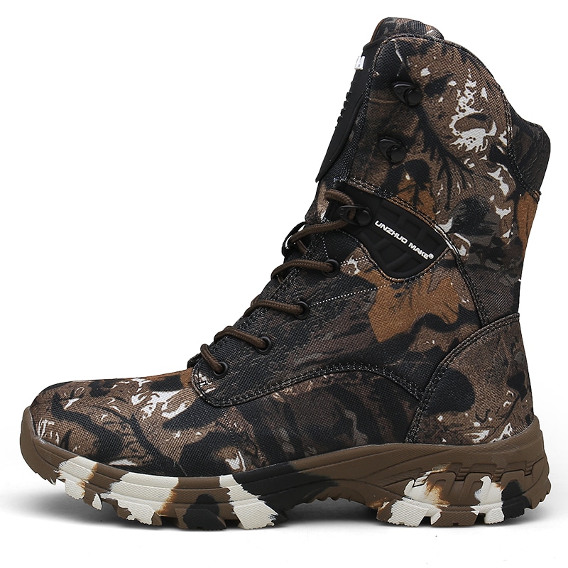 Bottes de chasse camouflage militaire - Marron