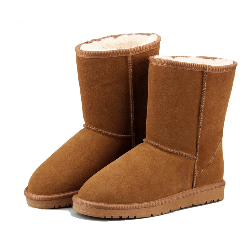 Bottes chaudes en daim pour homme - Marron
