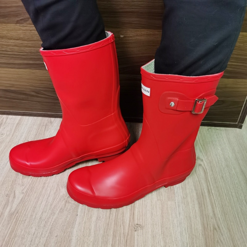 Bottes de jardin en caoutchouc pour femme - Rouge