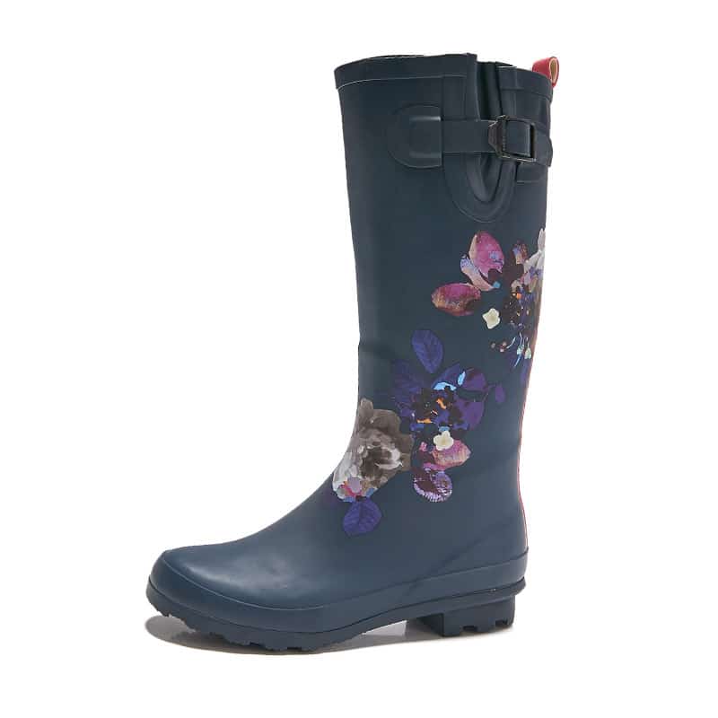 Bottes de pluie en caoutchouc à imprimé fleuri femme