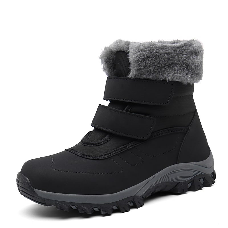 Bottes de ski antidérapantes fourrées pour femme - Noir