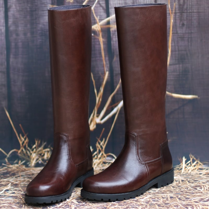 Bottes de cavalier en cuir pour hommes