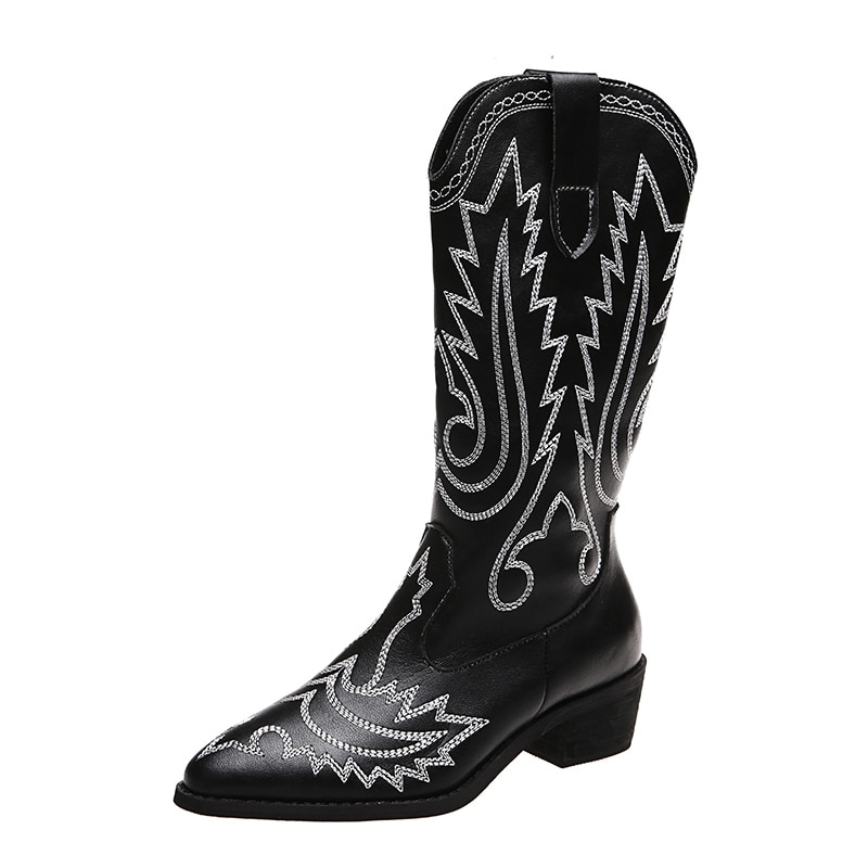 Bottes de cowboy brodé - Noir