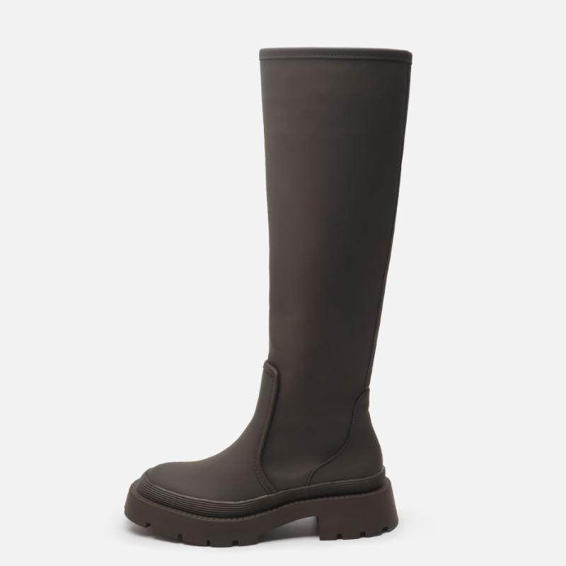 Bottes hautes et larges pour femmes - Vert