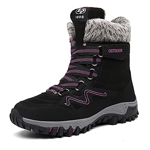 Bottes chaudes de marche pour femme - Rose