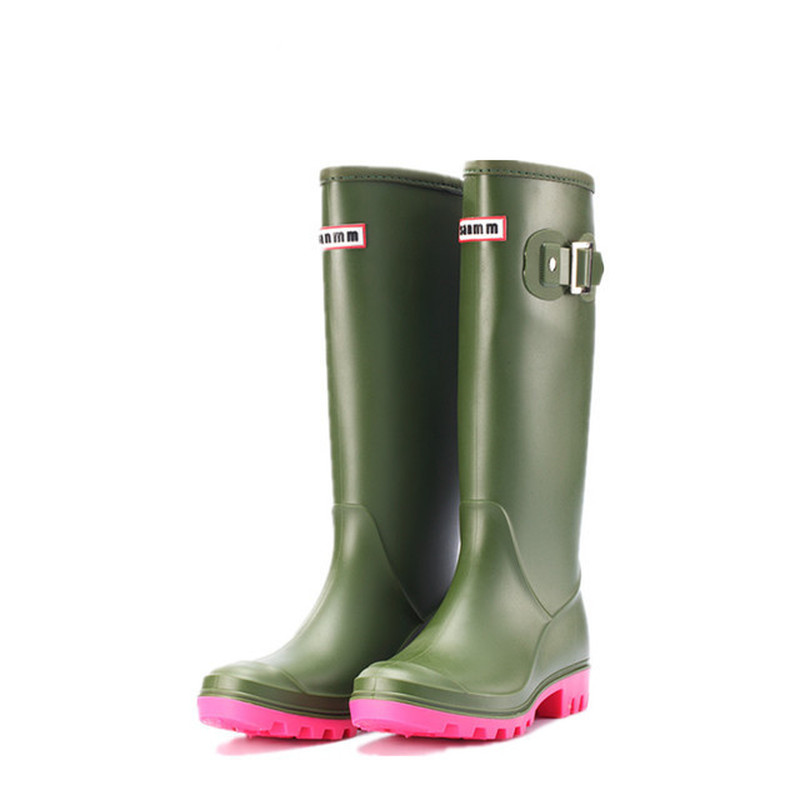 Bottes de pluie antidérapantes pour femme - Vert