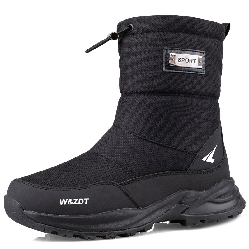 Bottes fourrées après ski noires pour homme - Noir