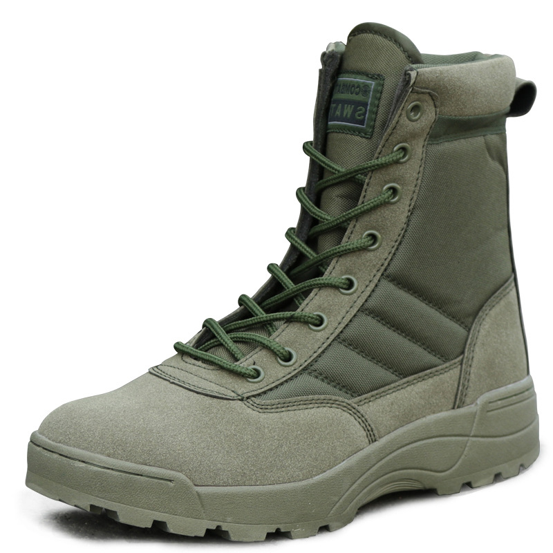 Bottes militaires tactiques pour homme - Vert