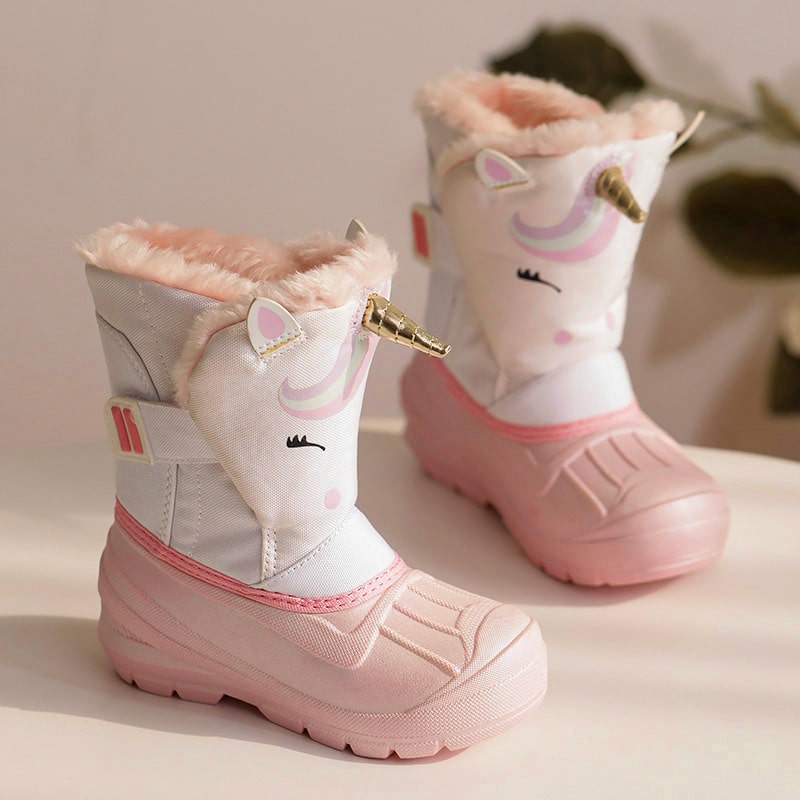 Bottes de neige licorne pour fille