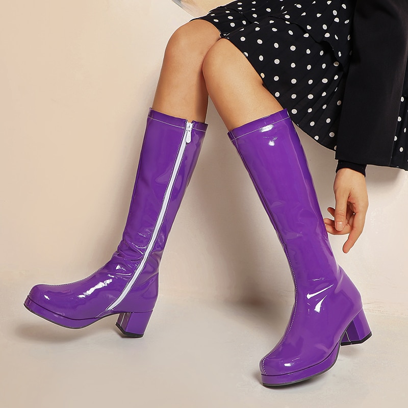 Bottes glamour violettes