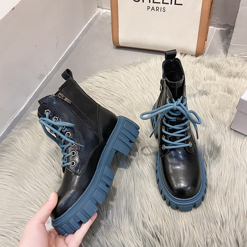 Bottines en imitation cuir