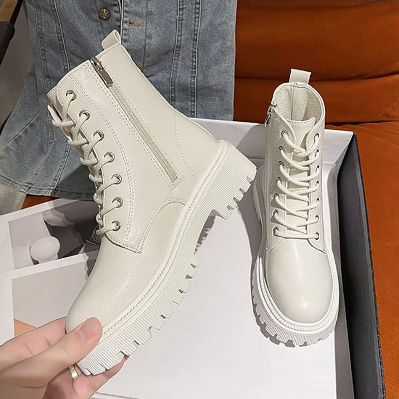 Bottines mi-hautes à plateforme pour femme