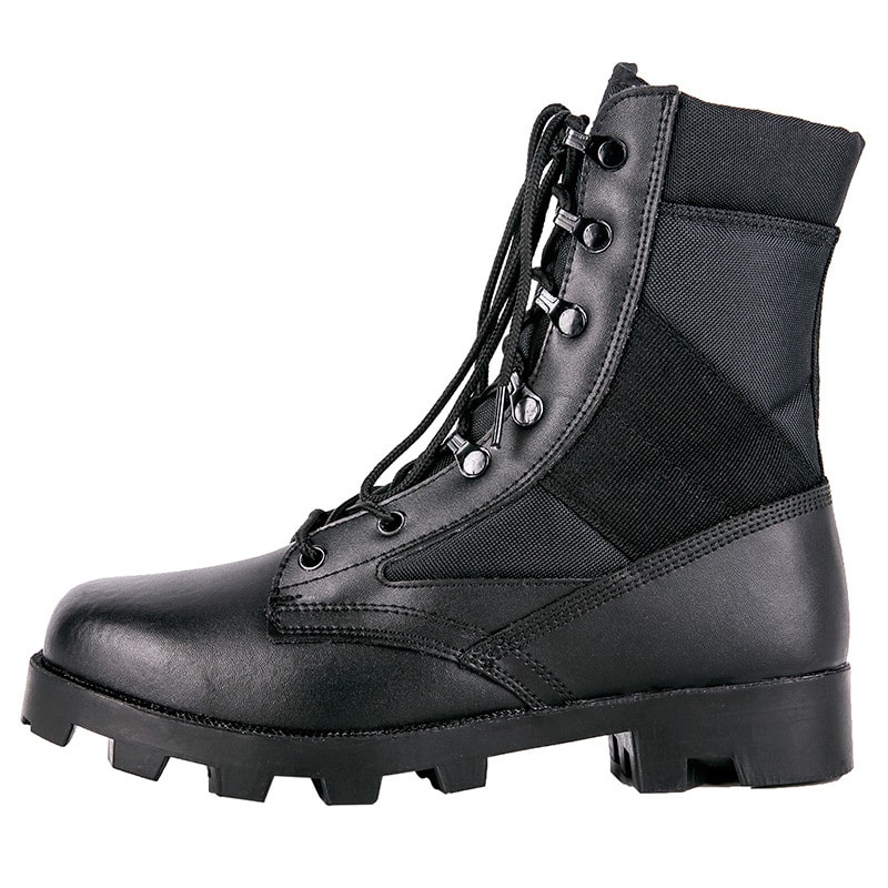 Bottes militaire noires respirantes pour homme