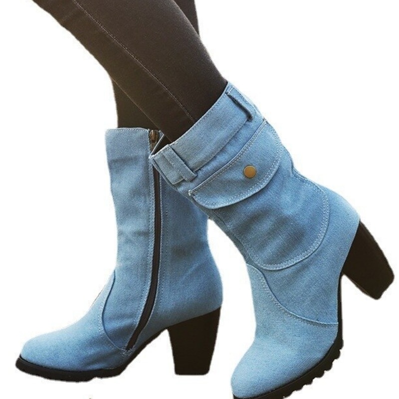 Bottes larges effet jean