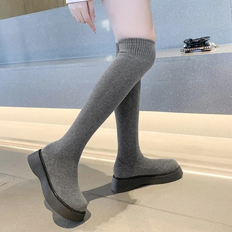 Bottes chaussettes grises