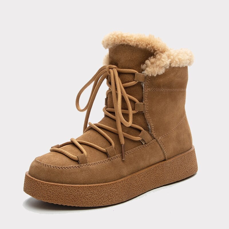 Bottes de neige courtes et fourrées pour femme