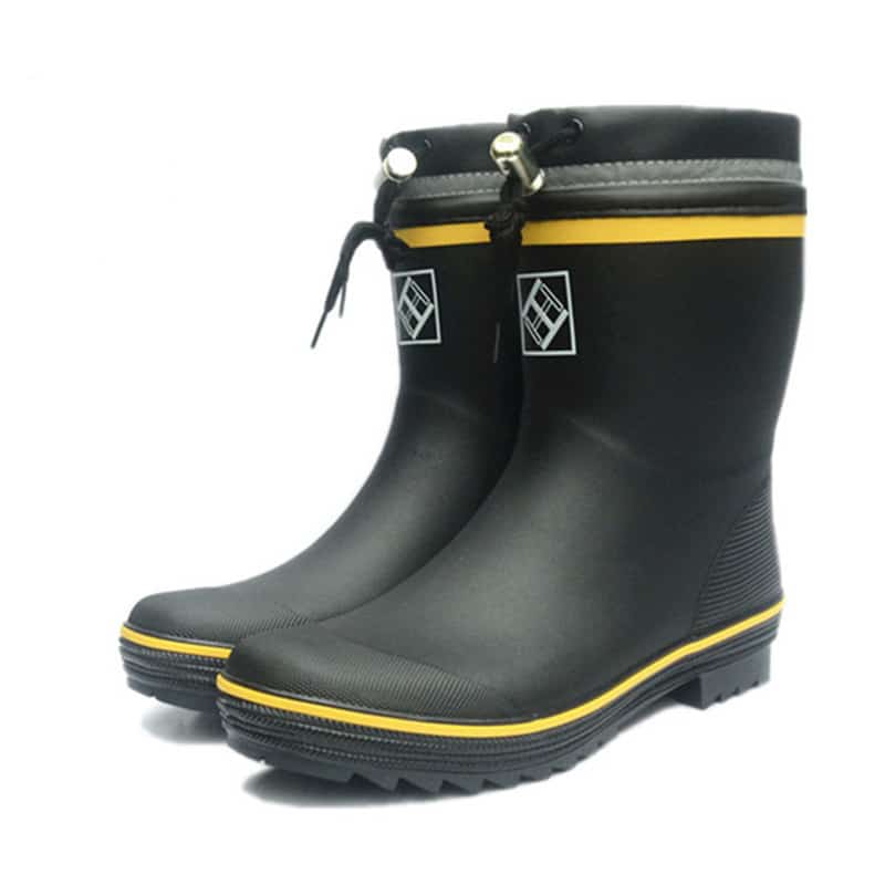 Bottes de pluie noires en caoutchouc pour homme