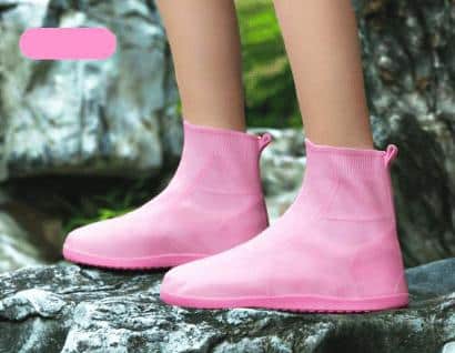 Housse de chaussures de pluie en Silicone - Rose