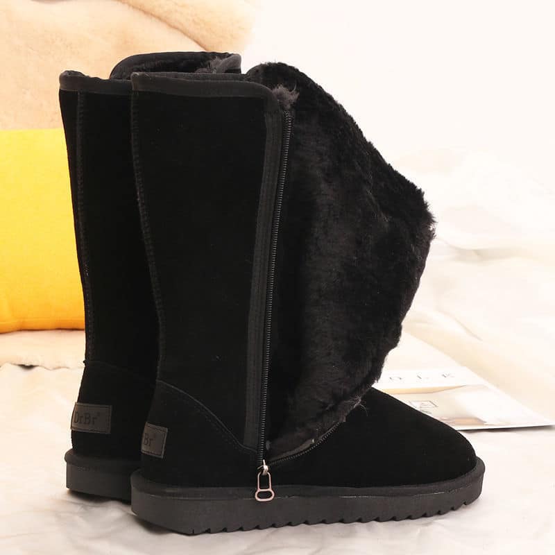 Bottes de neige chaudes et doux pour femme - Noir