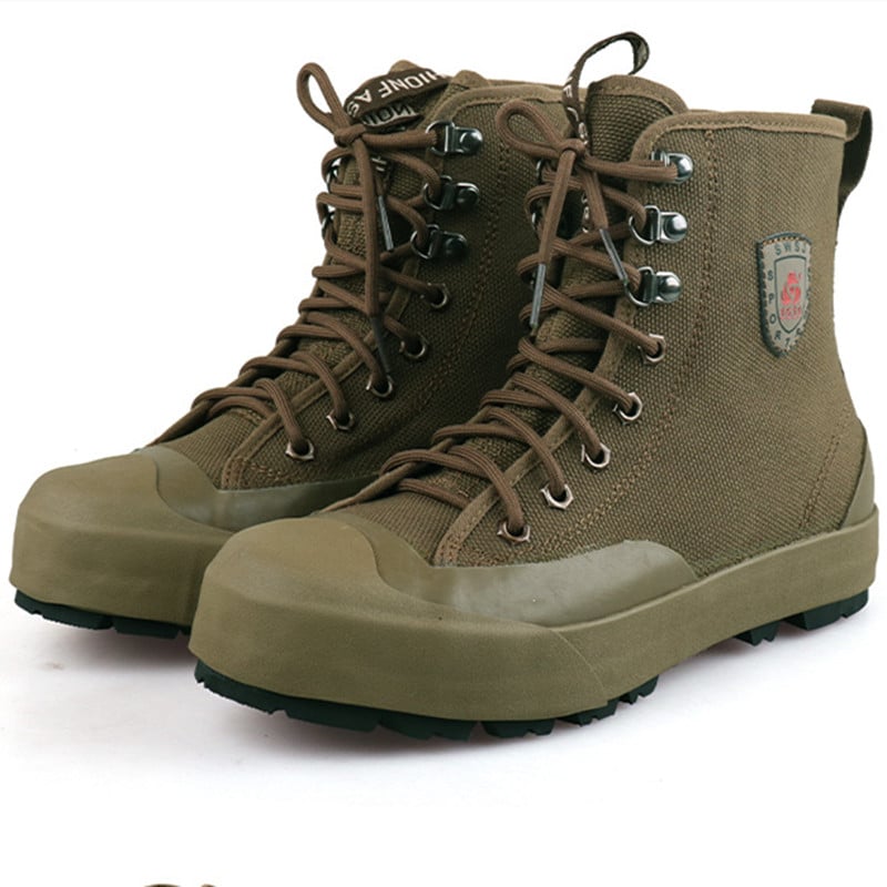 Bottes de marche chaussures de randonnée montantes vertes