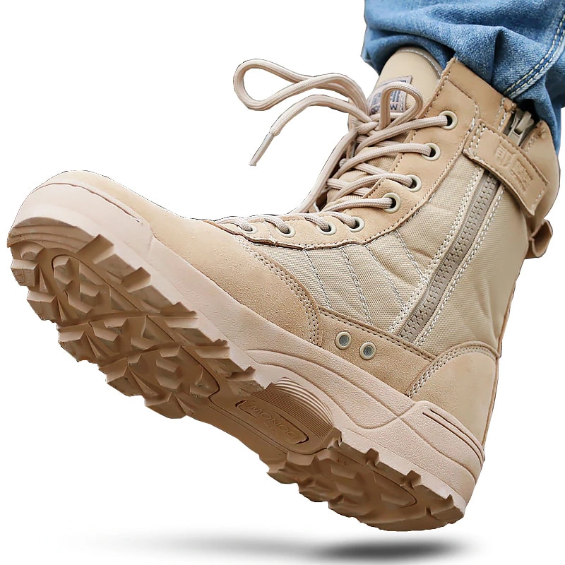 Bottes militaires mi-hautes pour hommes