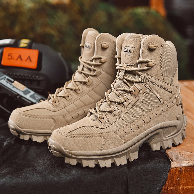 Bottes de marche tactiques militaires imperméables pour hommes