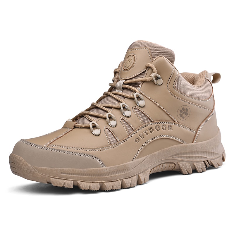 Bottes de marche chaussure imperméable pour homme et femme - Beige