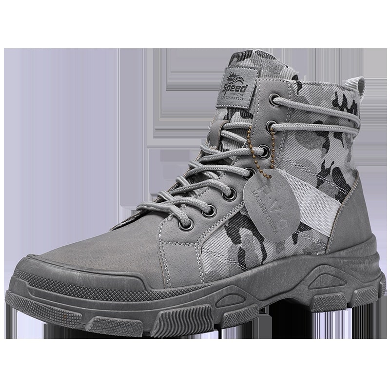 Bottes de neige hommes à plateforme - Gris