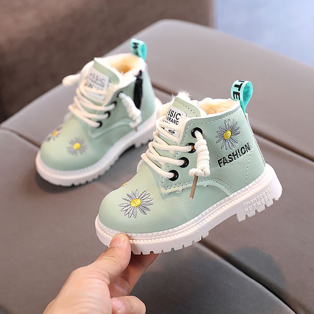 Bottes de neige avec motif de fleur