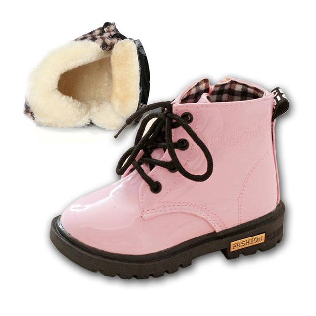 Bottes de neige fille en simili cuir