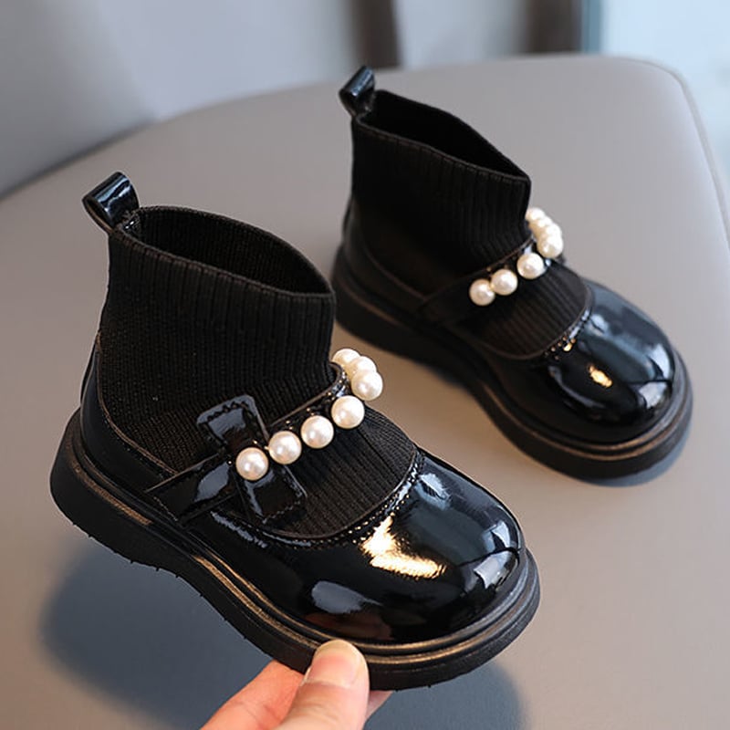 Bottes fille avec décoration grosses perles
